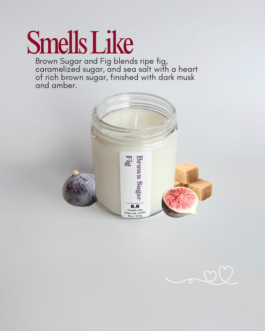 Brown Sugar Fig 8 oz Candle | Soy Candle