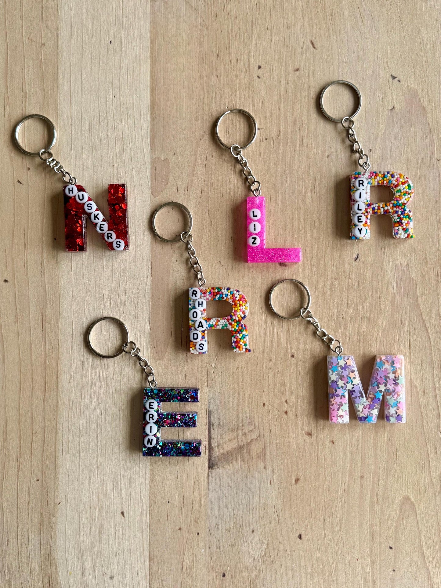 Letter Keychains | Resin Keychain | Cutsom Keychain