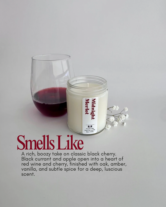 Midnight Merlot 8 oz Soy Candle | Artisan Candle