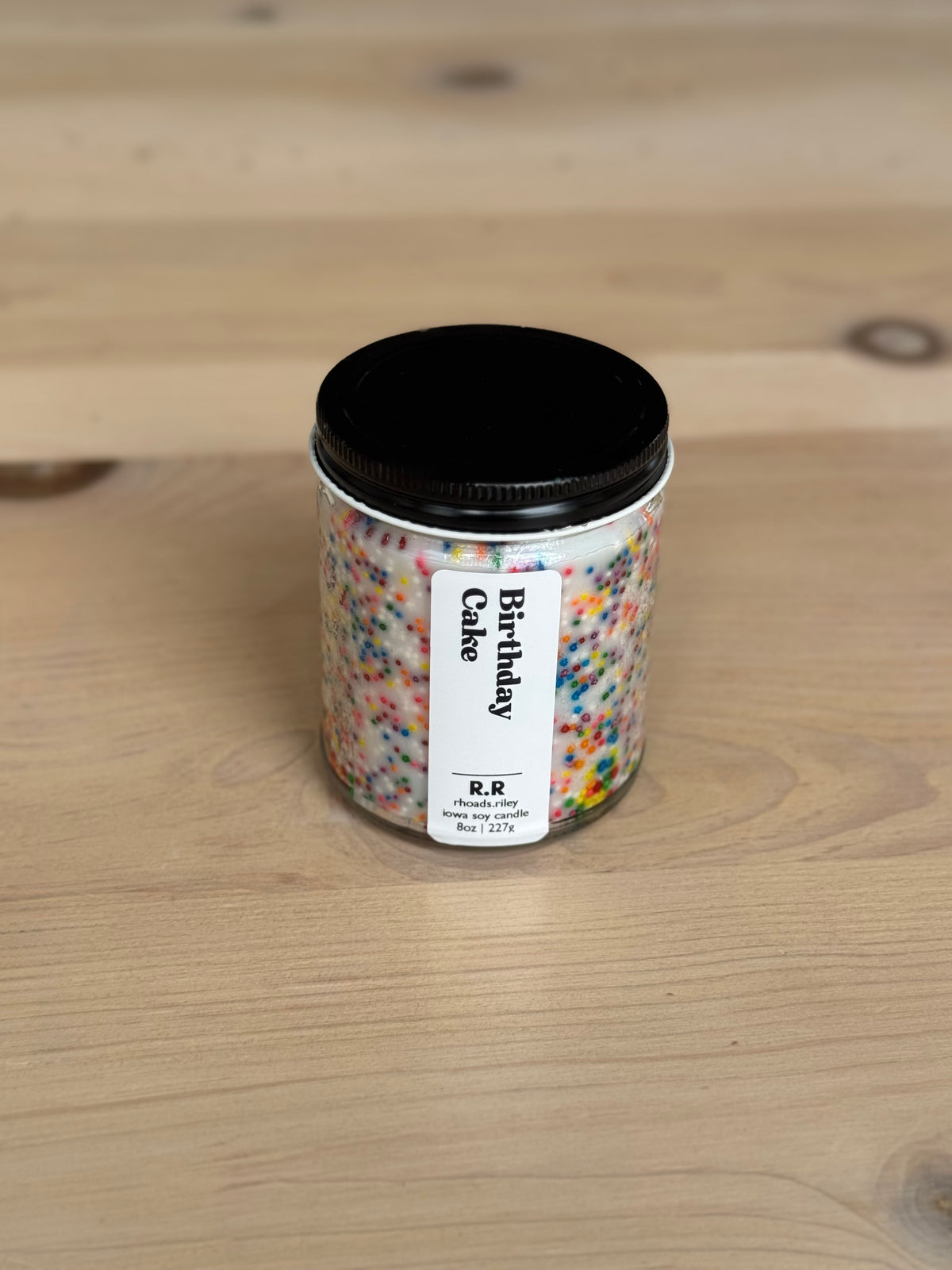 Birthday Cake - 8 oz Sprinkle Candle