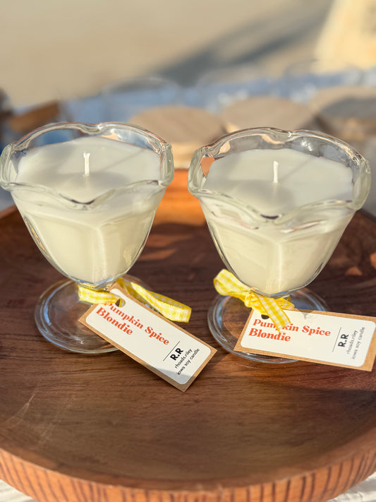 Tall Dessert Cup Candles - Pumpkin Spice Blondie