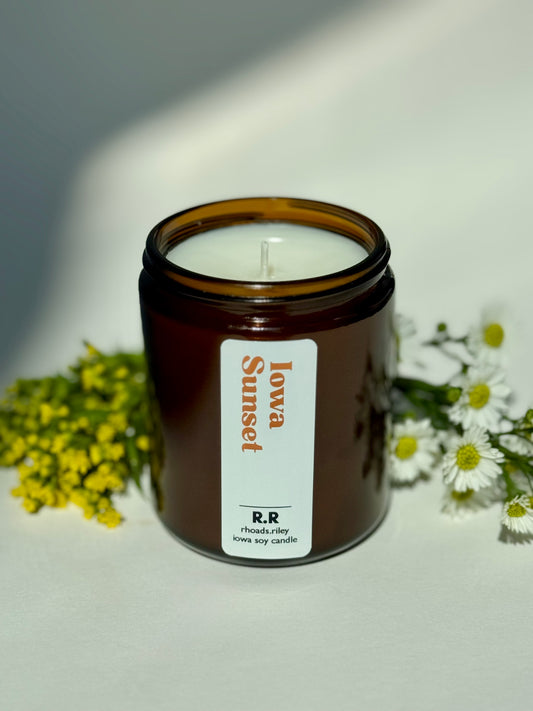 Iowa Sunset Candle
