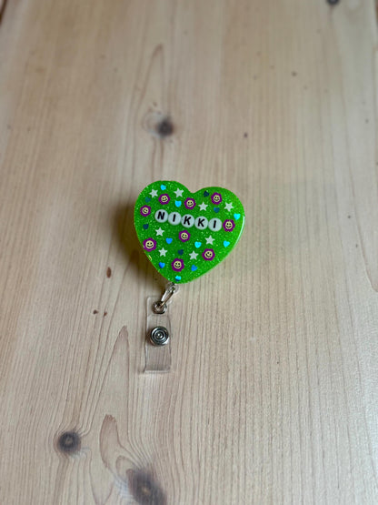 Heart Custom Badge Reel