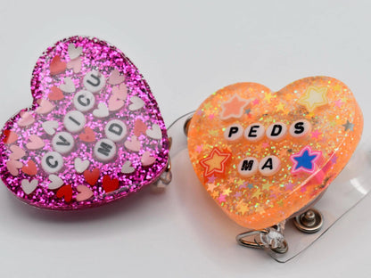 Heart Custom Badge Reel