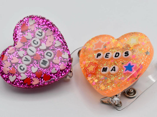 Heart Custom Badge Reel