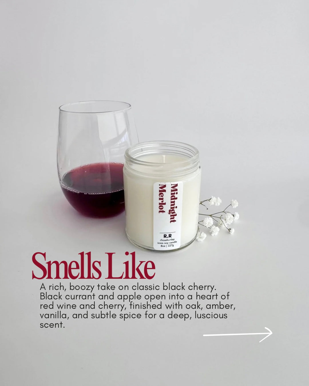 Midnight Merlot 8 oz Soy Candle | Artisan Candle