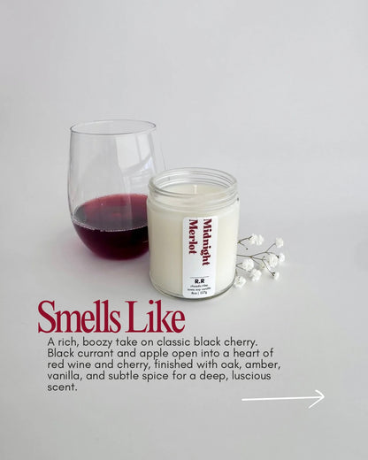 Midnight Merlot 8 oz Soy Candle | Artisan Candle