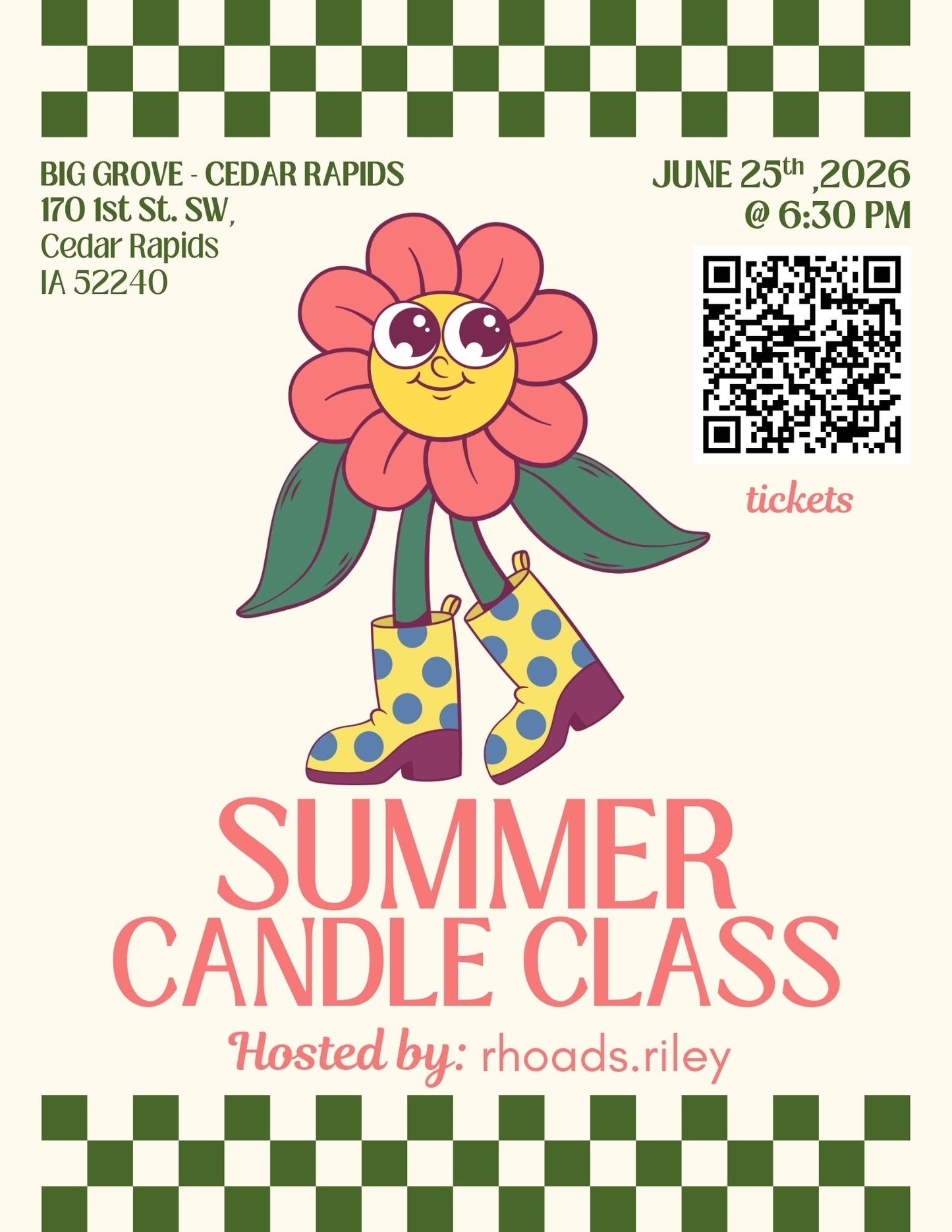 Summer Candle Class - Cedar Rapids Big Grove