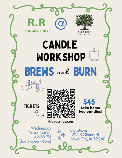SEE DECEMEBR Candle Class @ Big Grove