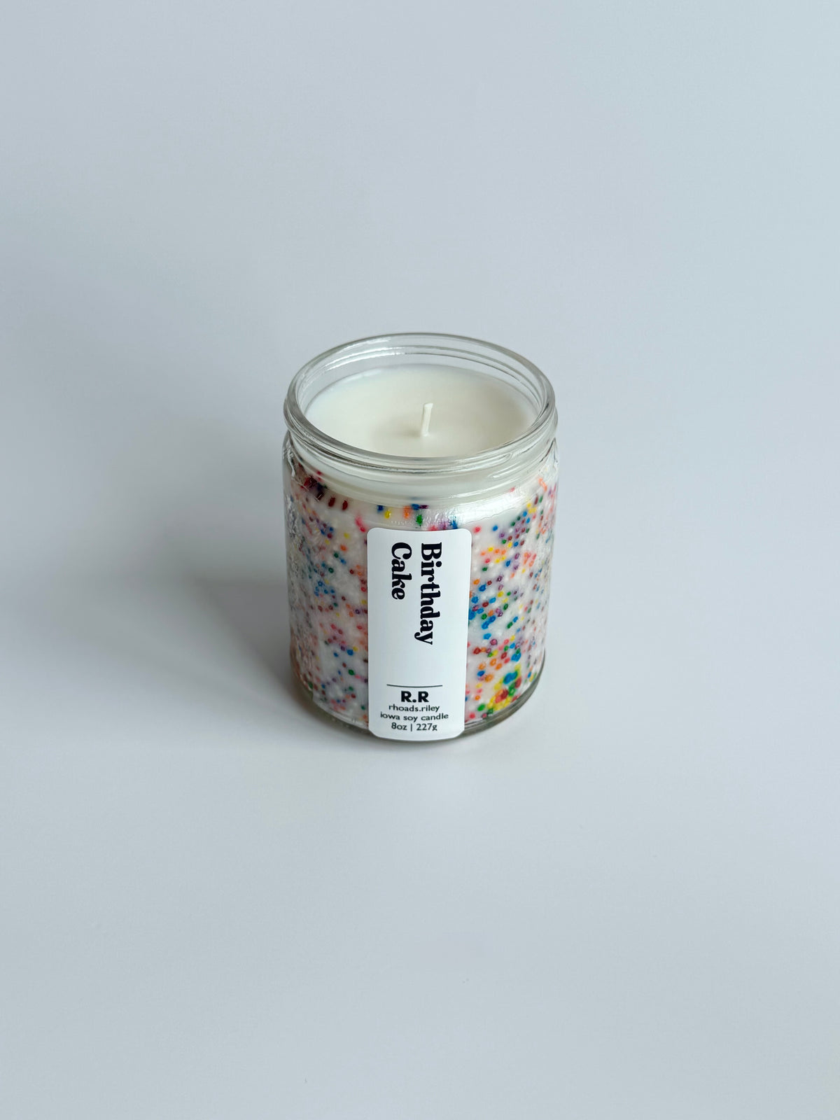 Birthday Cake - 8 oz Sprinkle Candle