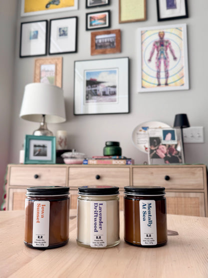 Lavender Driftwood Candles