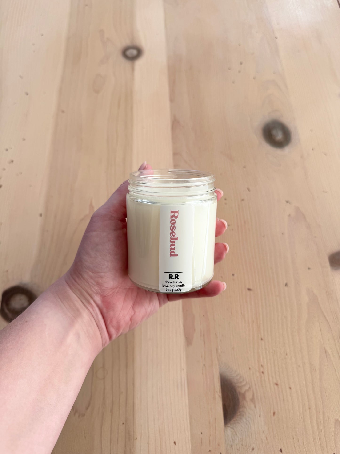 Rosebud 8 oz Candle | Soy Candle