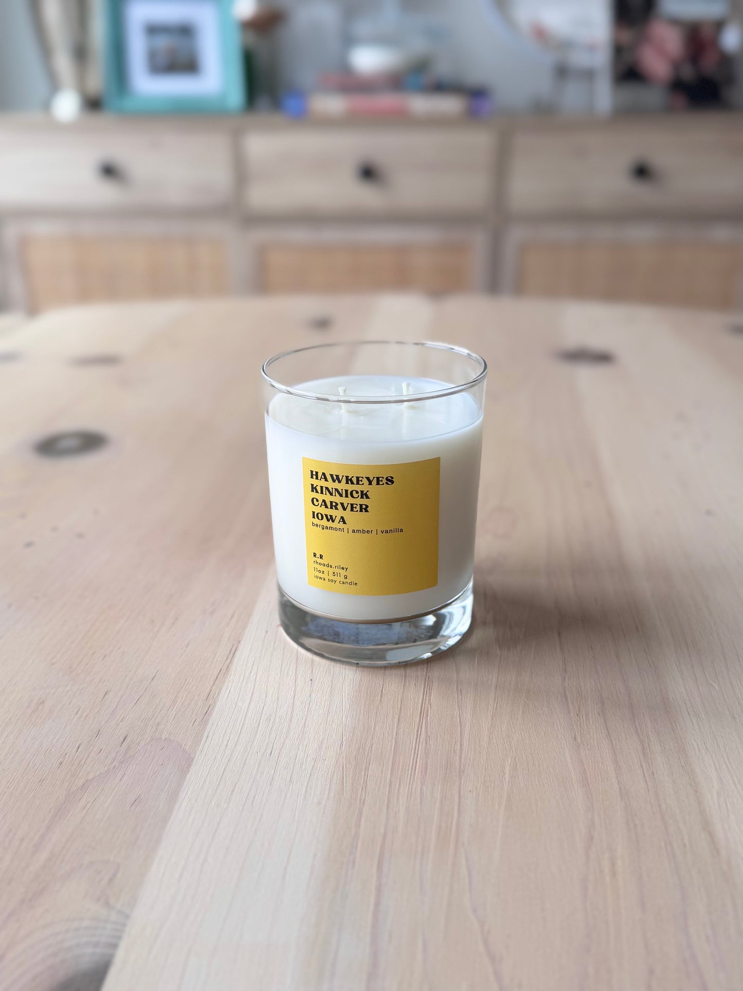 11 oz Soy Candle - Iowa Theme Colorful Label