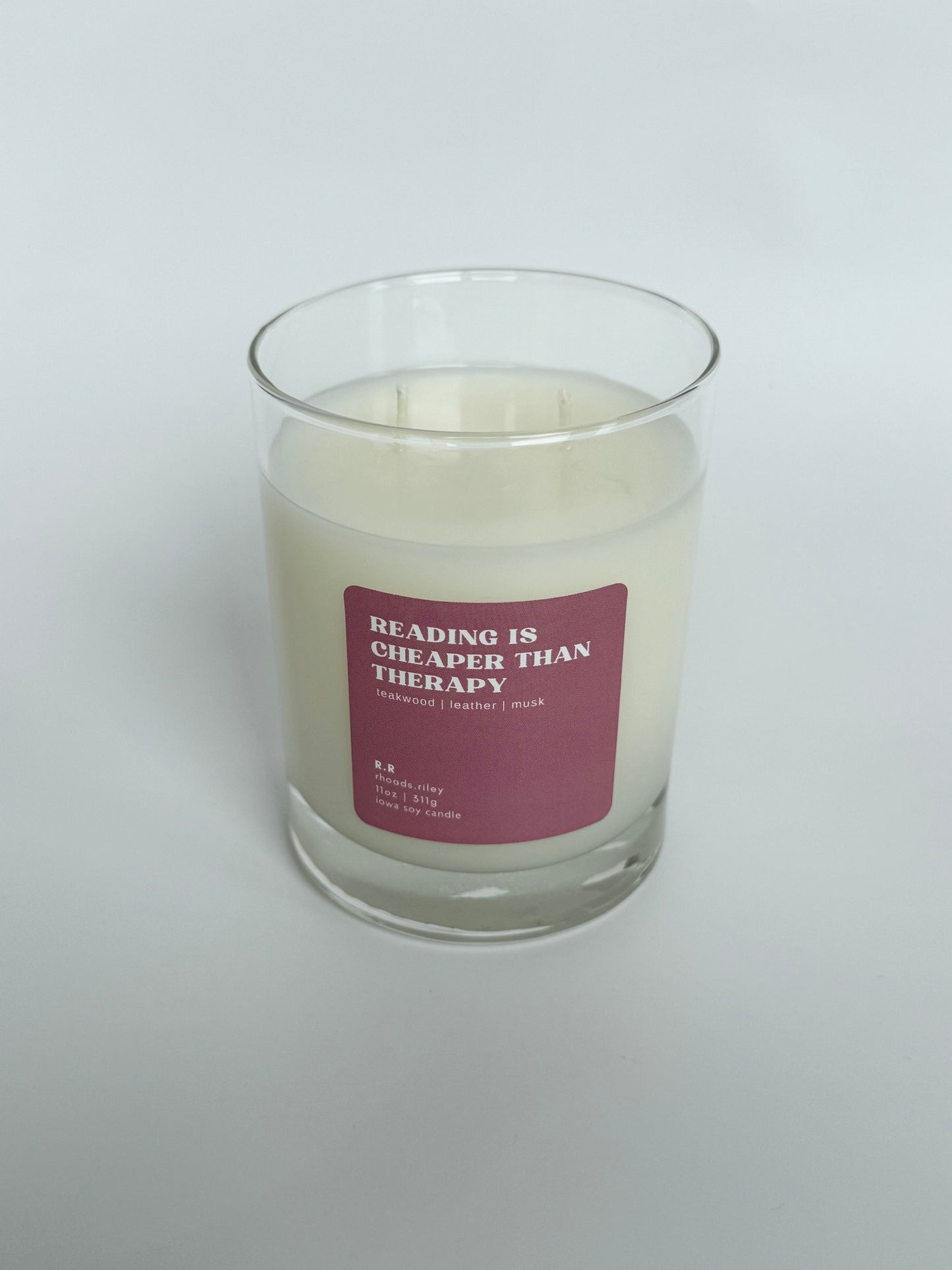 11 oz Soy Candle - Reading is cheaper than therapy