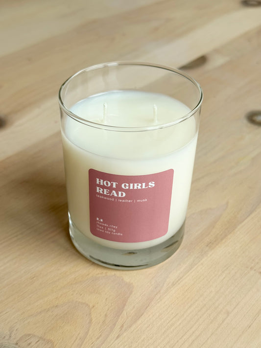 11 oz Soy Candle - Hot Girls Read