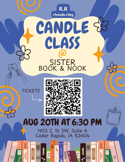 Sisters Book and Nook - Candle Classs | Cedar Rapids